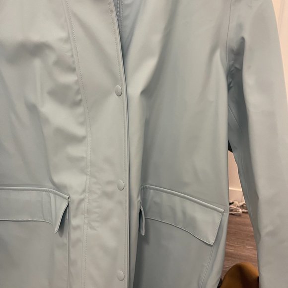 Long Raincoat in Light Blue - Picture 2 of 3